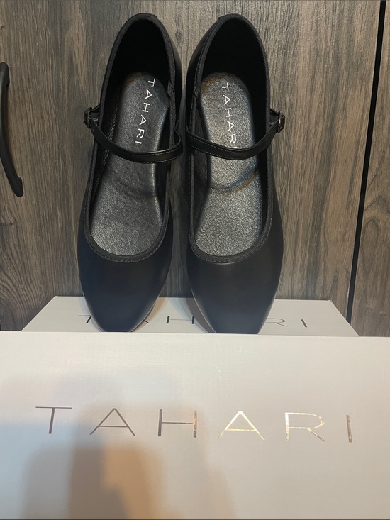 Tahari Shoes - Tahari size 9 Black Vienna Mary Jane Strap Flats with Box #613224